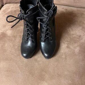 Guess Black Lace Up Women's Boots
